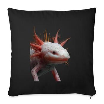 Axolotl - Sofa pillowcase 17,3'' x 17,3'' (45 x 45 cm) - black - Front