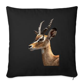 Antilope - Housse de coussin décorative 45 x 45 cm - noir - Devant