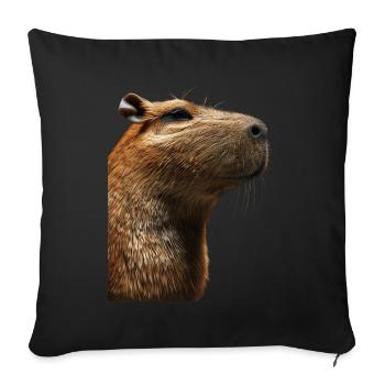 Capybara - Sofa pillowcase 17,3'' x 17,3'' (45 x 45 cm) - black - Front
