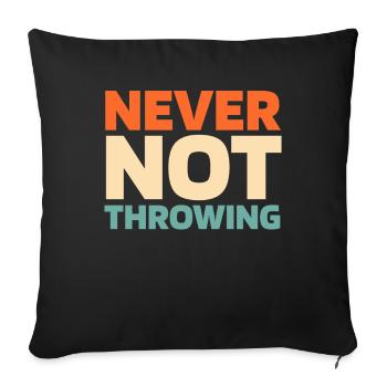 Axe Throwing Axe Thrower - Sofa pillowcase 17,3'' x 17,3'' (45 x 45 cm) - black - Front