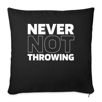 Axe Throwing Axe Thrower - Sofa pillowcase 17,3'' x 17,3'' (45 x 45 cm) - black - Front