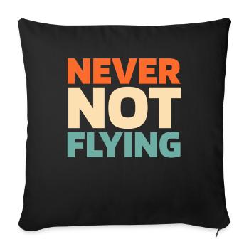 Drone quadricoptère - Housse de coussin décorative 45 x 45 cm - noir - Devant