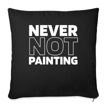 Painter Varnisher - Sofa pillowcase 17,3'' x 17,3'' (45 x 45 cm) - black - Front