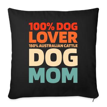 Australischer Rinderhund - Sofakissenbezug 45 x 45 cm - Schwarz - Vorne