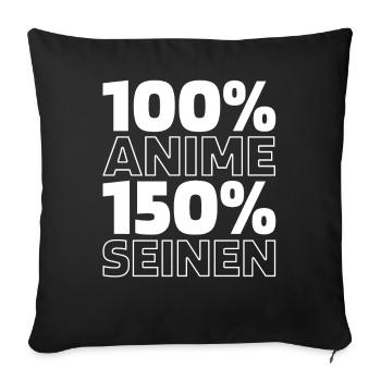 Anime Manga - Sofa pillowcase 17,3'' x 17,3'' (45 x 45 cm) - black - Front