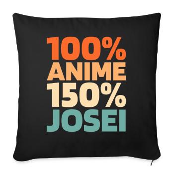 Anime Manga - Sofa pillowcase 17,3'' x 17,3'' (45 x 45 cm) - black - Front