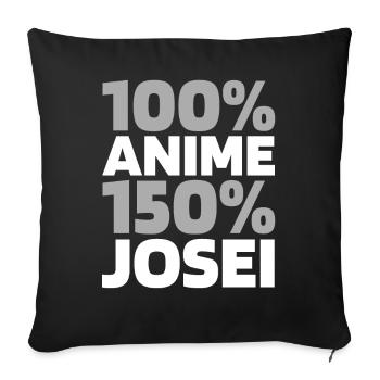 Manga d’anime - Housse de coussin décorative 45 x 45 cm - noir - Devant