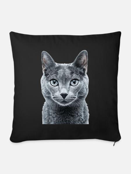 Russian Blue - Sofakissenbezug 45 x 45 cm - Schwarz