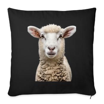 Sheep - Sofa pillowcase 17,3'' x 17,3'' (45 x 45 cm) - black - Front