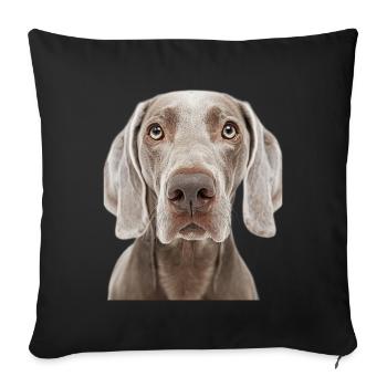 Weimaraner - Sofa pillowcase 17,3'' x 17,3'' (45 x 45 cm) - black - Front