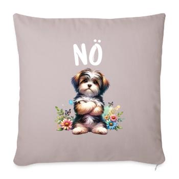 Havanese Lustiger Spruch Nö für Hundeliebhaber - Sofakissenbezug 45 x 45 cm - helles Taupe - Vorne