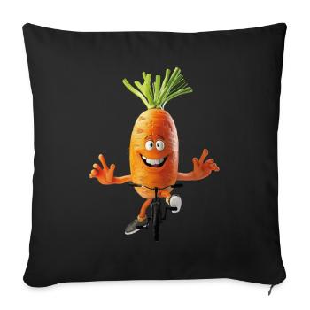 Vélo carotte - Housse de coussin décorative 45 x 45 cm - noir - Devant