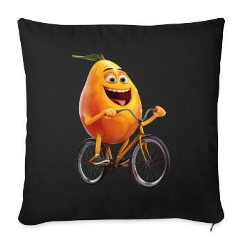 Papaya Bike - Sofa pillowcase 17,3'' x 17,3'' (45 x 45 cm) - black - Front