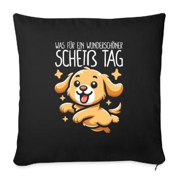 Golden Retriever Funny - Sofa pillowcase 17,3'' x 17,3'' (45 x 45 cm) - black - Front