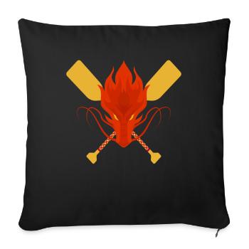 Dragon Boat Dragonboat Rower Paddling - Sofa pillowcase 17,3'' x 17,3'' (45 x 45 cm) - black - Front