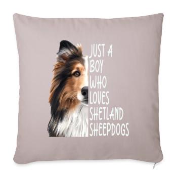 Berger Shetland - Housse de coussin décorative 45 x 45 cm - taupe clair - Devant