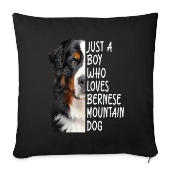 Bouvier bernois - Housse de coussin décorative 45 x 45 cm - noir - Devant