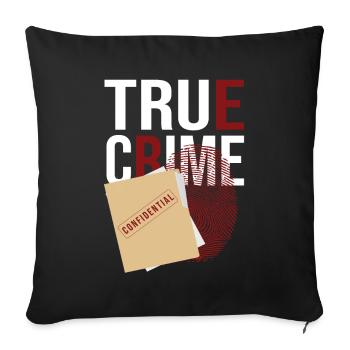 True Crime Crime Fans - Housse de coussin décorative 45 x 45 cm - noir - Devant