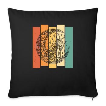 Golden Retriever Tribal Moon Phases - Sofa pillowcase 17,3'' x 17,3'' (45 x 45 cm) - black - Front