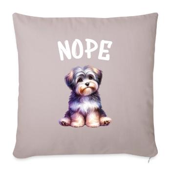 Drôle de dicton havanais non pour les amoureux des chiens - Housse de coussin décorative 45 x 45 cm - taupe clair - Devant