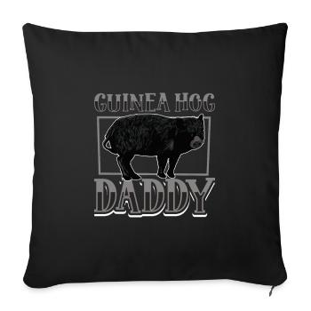 Guinea Hog Papa - Sofakissenbezug 45 x 45 cm - Schwarz - Vorne