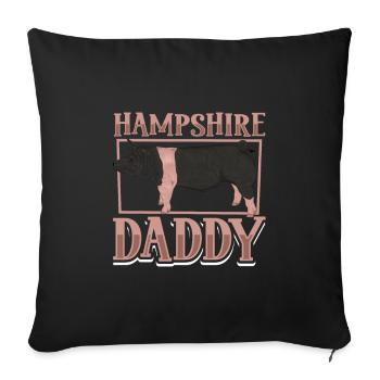 Hampshire Pig Dad - Sofa pillowcase 17,3'' x 17,3'' (45 x 45 cm) - black - Front