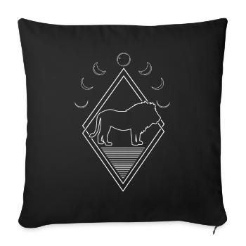 Löwe Moon Phases - Sofakissenbezug 45 x 45 cm - Schwarz - Vorne