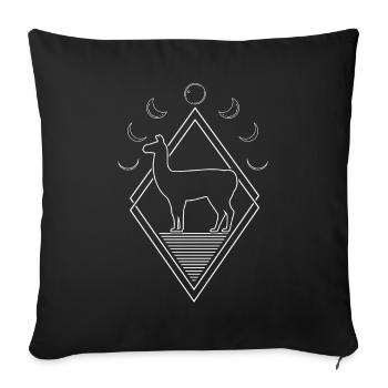 Lama Lama Phases de Lune - Housse de coussin décorative 45 x 45 cm - noir - Devant