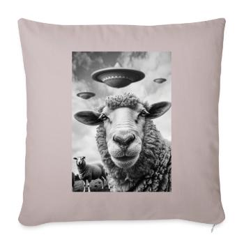 Ufo Selfie Sheep - Sofa pillowcase 17,3'' x 17,3'' (45 x 45 cm) - light taupe - Front