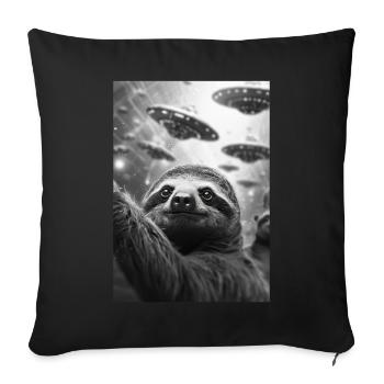 OVNI Selfie paresseux - Housse de coussin décorative 45 x 45 cm - noir - Devant