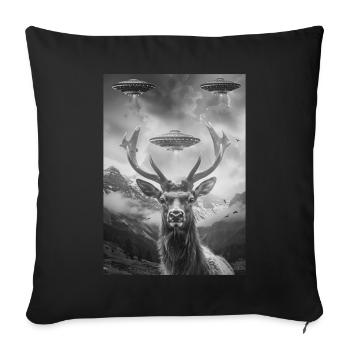 Ovni Selfie Orignal - Housse de coussin décorative 45 x 45 cm - noir - Devant