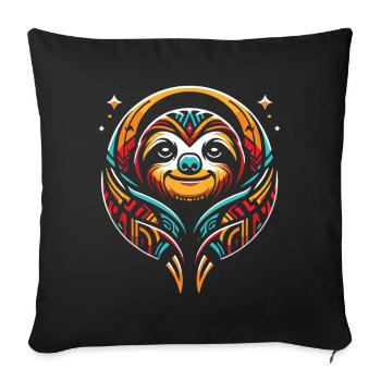 Faultier Moon Phases - Sofakissenbezug 45 x 45 cm - Schwarz - Vorne