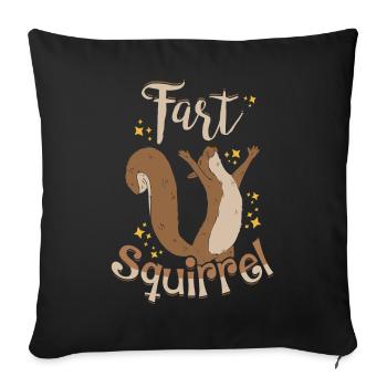 Drôle de Skunk Pet Écureuil Conception Graphique - Housse de coussin décorative 45 x 45 cm - noir - Devant
