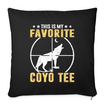 Coyote Hunt Coyote Hunter Yote - Sofa pillowcase 17,3'' x 17,3'' (45 x 45 cm) - black - Front