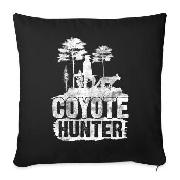 Coyote Hunt Coyote Hunter Yote - Sofa pillowcase 17,3'' x 17,3'' (45 x 45 cm) - black - Front