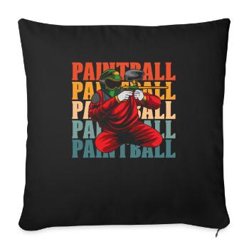 Paintball - Sofa pillowcase 17,3'' x 17,3'' (45 x 45 cm) - black - Front
