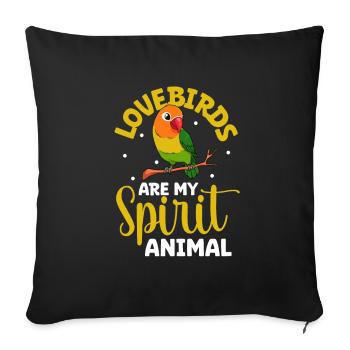 Favorite Animal - Inseparable - Sofa pillowcase 17,3'' x 17,3'' (45 x 45 cm) - black - Front