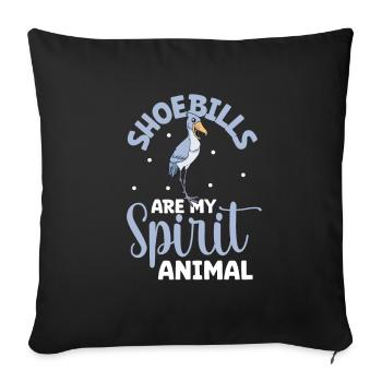 Animal préféré - bec-en-sabot - Housse de coussin décorative 45 x 45 cm - noir - Devant