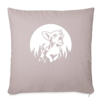 Chihuahua Lune Hurlant - Housse de coussin décorative 45 x 45 cm - taupe clair - Devant