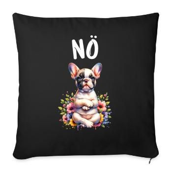 French Bulldog Saying Nope Dog Lover - Sofa pillowcase 17,3'' x 17,3'' (45 x 45 cm) - black - Front