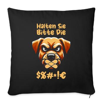 Labrador please shut up - Sofa pillowcase 17,3'' x 17,3'' (45 x 45 cm) - black - Front