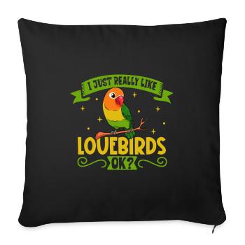 I love my inseparable - Sofa pillowcase 17,3'' x 17,3'' (45 x 45 cm) - black - Front