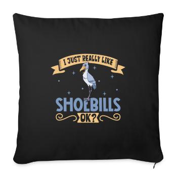 J’adore mon bec-en-sabot - Housse de coussin décorative 45 x 45 cm - noir - Devant