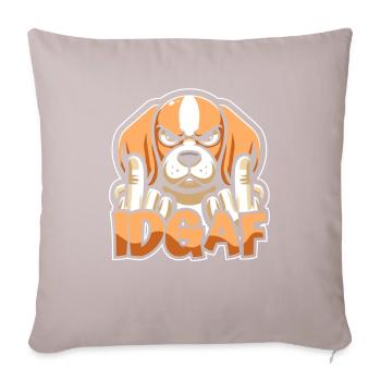 Beagle Es Ist Mir Scheißegal Idgaf - Sofakissenbezug 45 x 45 cm - helles Taupe - Vorne