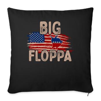 Big Floppa Karakal Cat Meme - Housse de coussin décorative 45 x 45 cm - noir - Devant