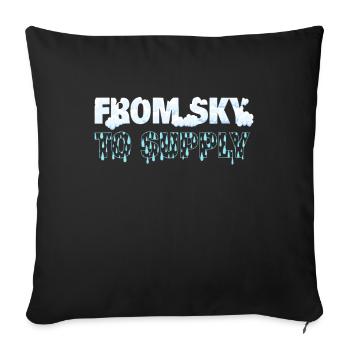 From Sky To Supply Rainwater Harvesting - Sofakissenbezug 45 x 45 cm - Schwarz - Vorne