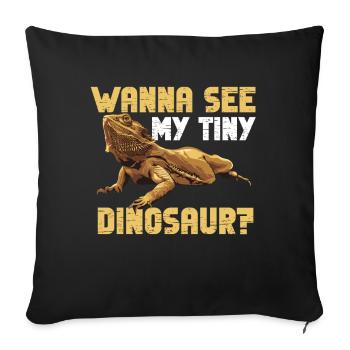 Funny Bearded Dragon Beardie - Sofa pillowcase 17,3'' x 17,3'' (45 x 45 cm) - black - Front
