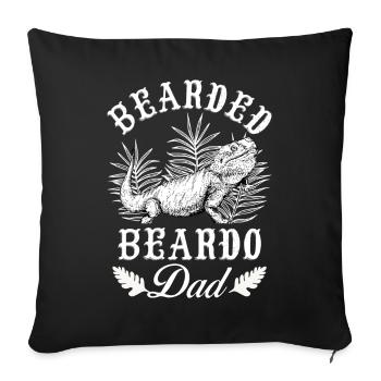 Funny Bearded Dragon Beardie Dad - Sofa pillowcase 17,3'' x 17,3'' (45 x 45 cm) - black - Front