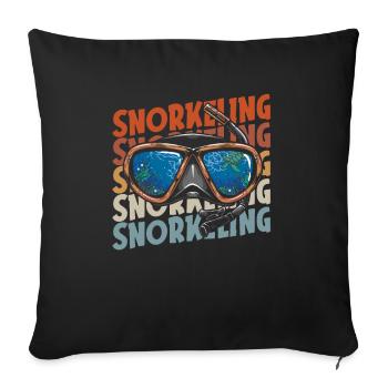 Tuba - Housse de coussin décorative 45 x 45 cm - noir - Devant