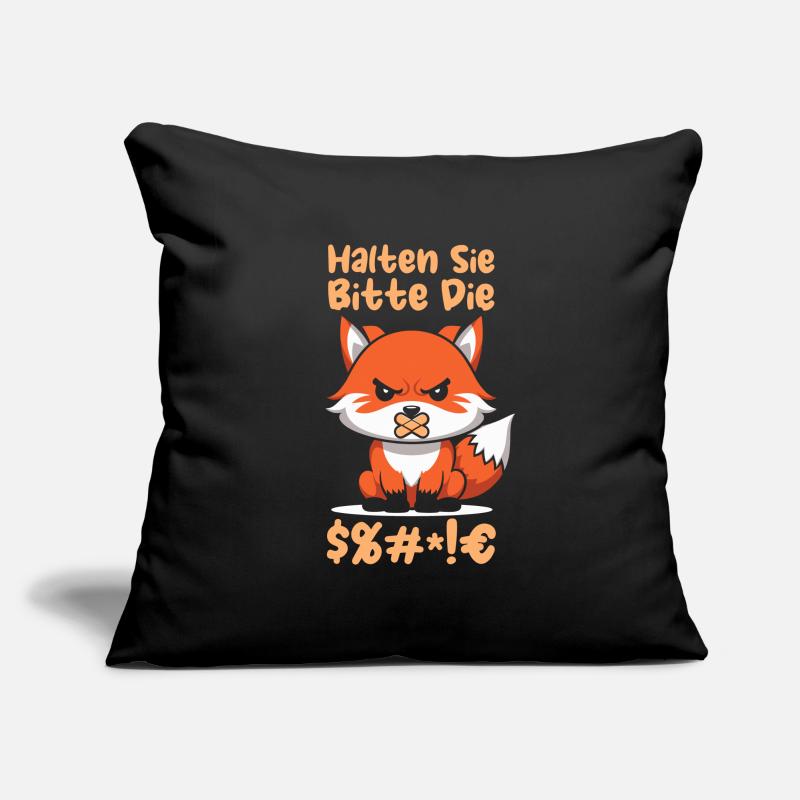 fox please shut up Sofa pillowcase 17,3'' x 17,3'' (45 x 45 cm)
